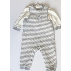 NWT Little Me Shirt and Overalls